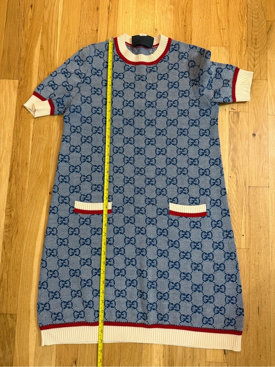 Gucci Dresses & Skirts - Gucci Blue Knit Logo Dress